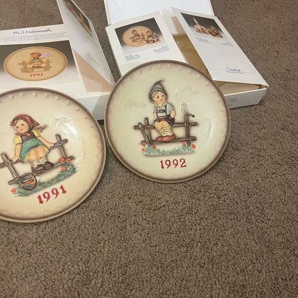 Set of five HUMMEL plates 1988-1992 new in box - Picture 6 of 11